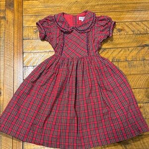Rachel Riley Red Plaid Kids Dress